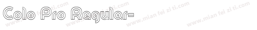 Colo Pro Regular字体转换